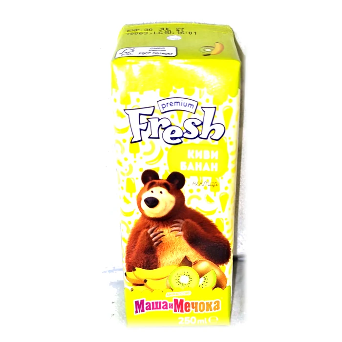 Fresh Киви-банан — nettare di kiwi e banana, «Маша и Медведь»