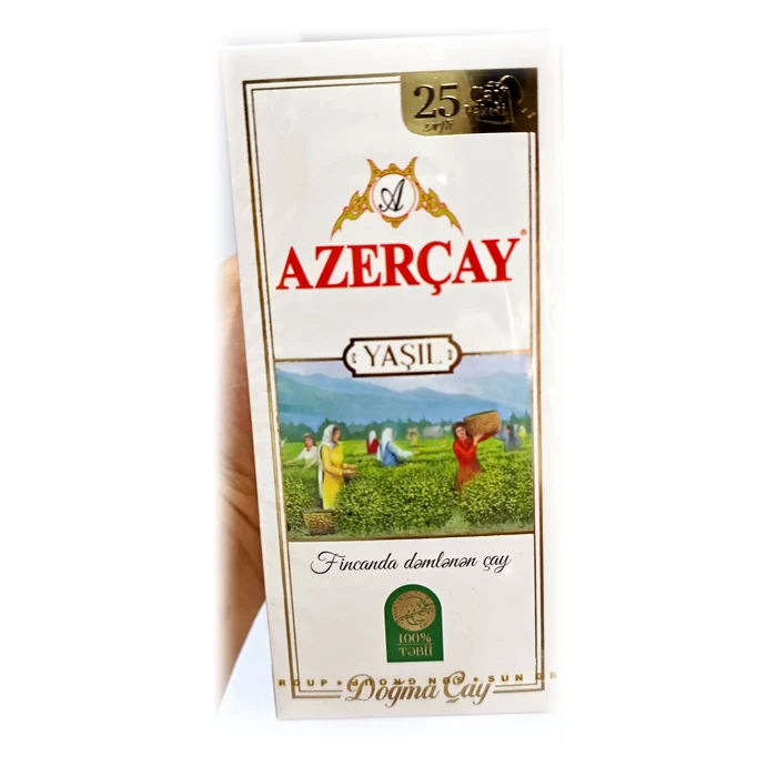 Azerçay Yaşıl — tè verde azero in bustina