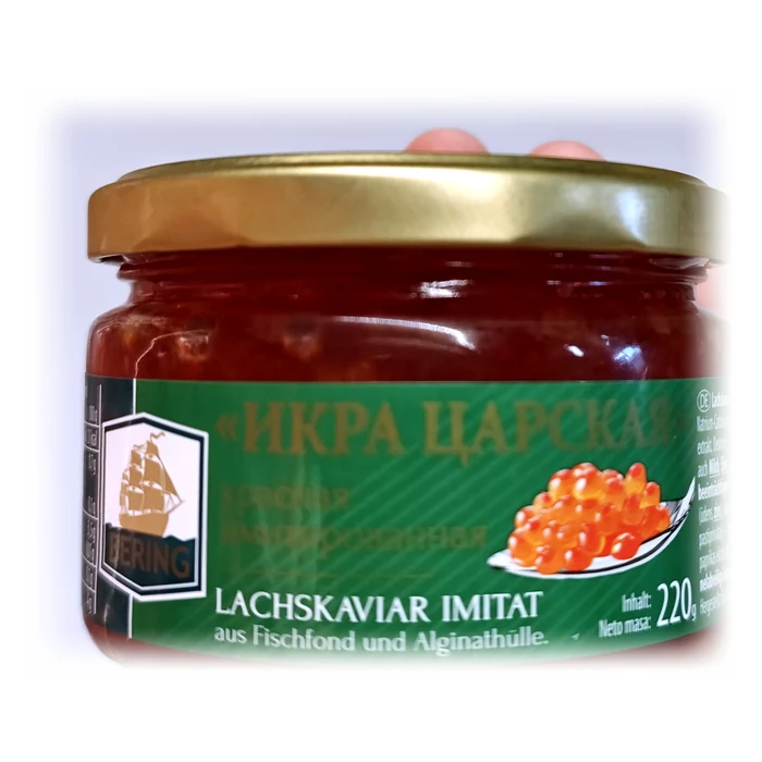 Bering «Икра царская» красная имитированная — caviale rosso, imitazione da brodo di pesce