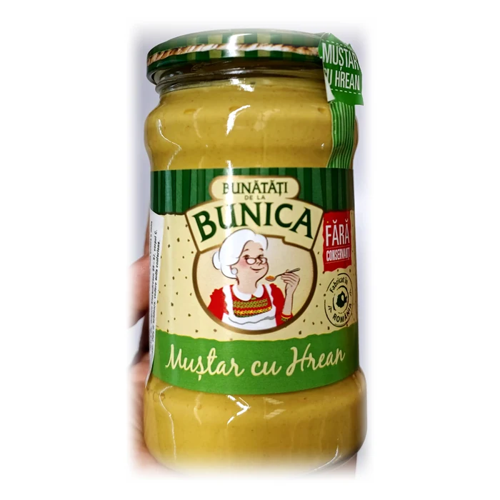 Bunătăți de la Bunica Muștar cu hrean — senape al rafano
