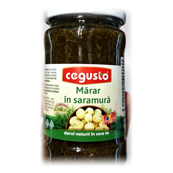 Cegusto Mărar în saramură — aneto in salamoia