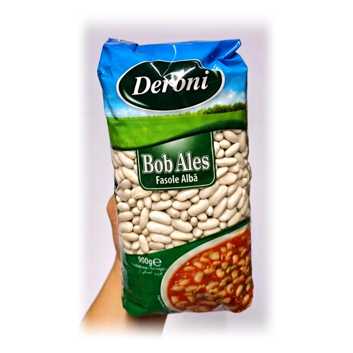 Deroni Bob ales, fasole albă — fagioli bianchi secchi selezionati