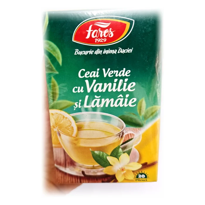 Fares Ceai verde cu vanilie și lămâie — tè verde alla vaniglia e limone