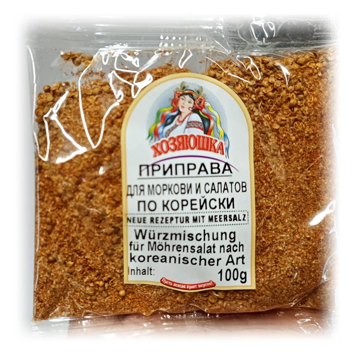 Хозяюшка Приправа для моркови по-корейски — condimento per carote alla coreana