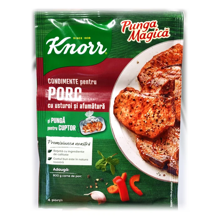 Knorr Punga Magică — condimento per maiale all'aglio e affumicato