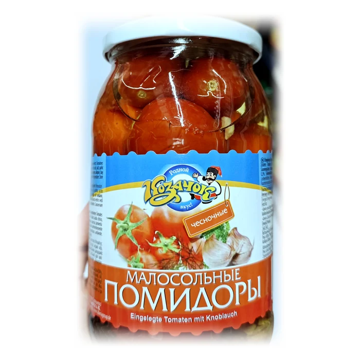 Козачок Малосольные помидоры чесночные — pomodori poco salati all'aglio