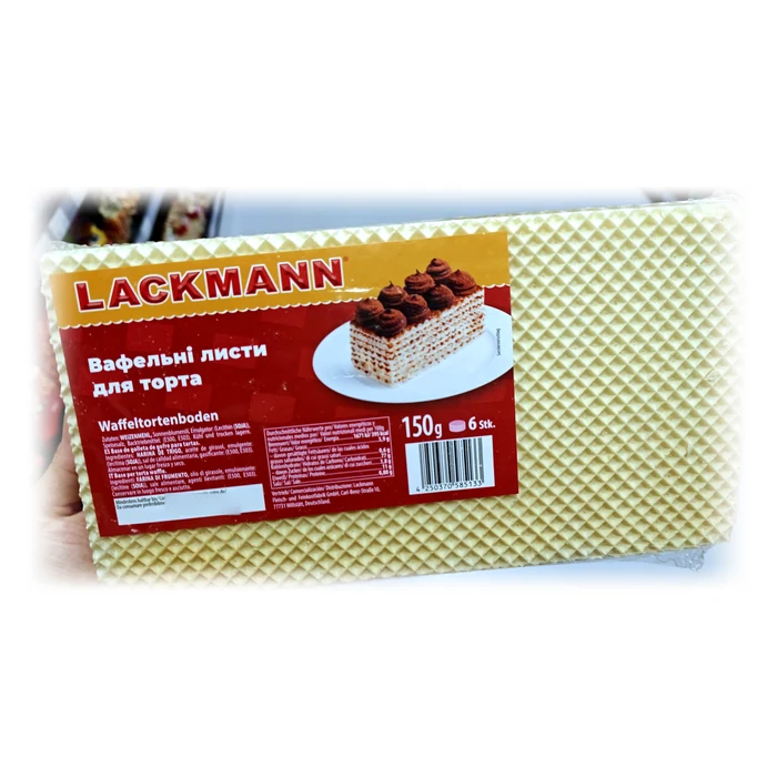 Lackmann Vafelni lysty — fogli di cialda rettangolari