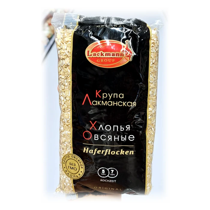 Lackmann Крупа Лакманская Хлопья Овсяные — fiocchi d'avena al vapore