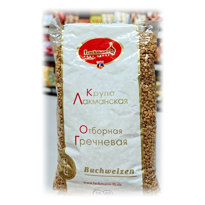 Lackmann Крупа Лакманская Отборная Гречневая — grano saraceno decorticato selezionato