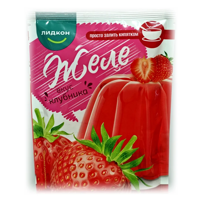 Лидкон Желе вкус клубника — gelatina alla fragola