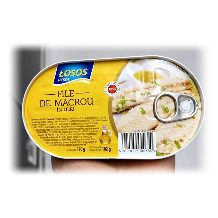 Łosoś Ustka File de macrou în ulei — filetti di sgombro in olio