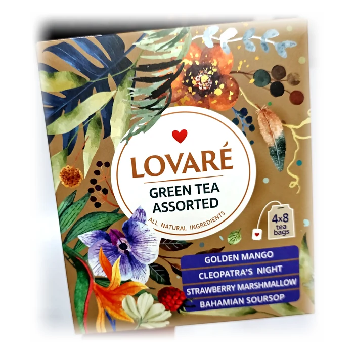Lovaré Green Tea Assorted — quattro tè verdi aromatizzati