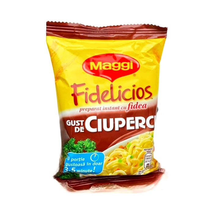 Maggi Fidelicios gust de ciuperci — noodle ai funghi