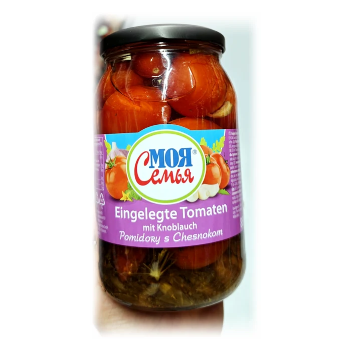 Моя Семья Pomidory s chesnokom — pomodori marinati all'aglio