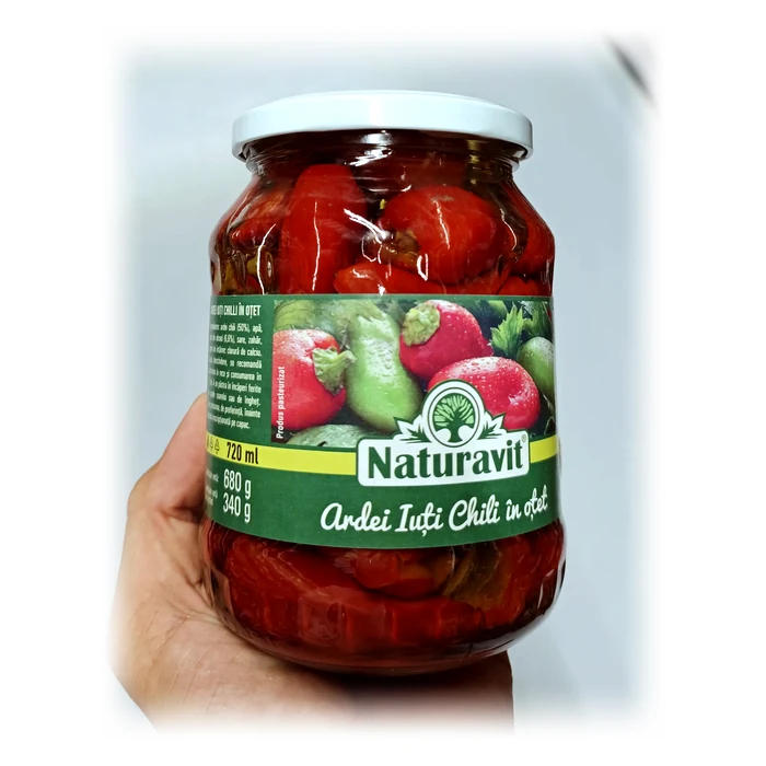Naturavit Ardei iuți chili în oțet — peperoncini chili interi sott'aceto
