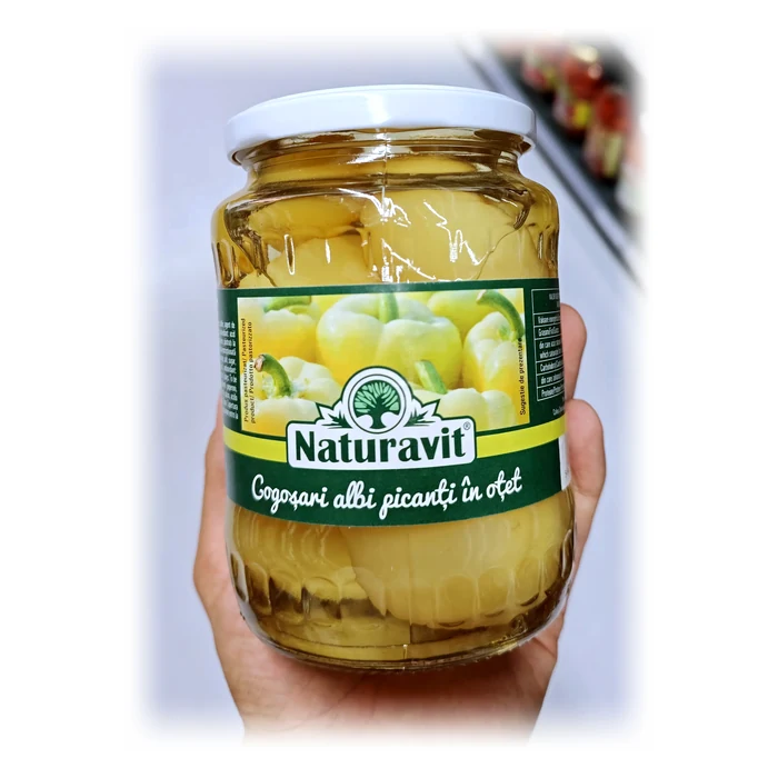 Naturavit Gogoșari albi picanți în oțet — peperoni bianchi piccanti sott'aceto