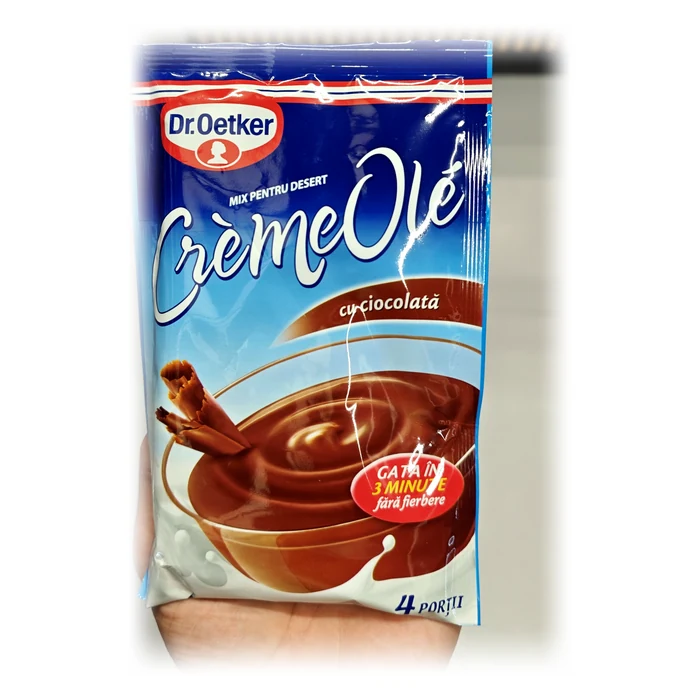 Dr. Oetker Crème Olé cu ciocolată — dessert al cioccolato senza cottura