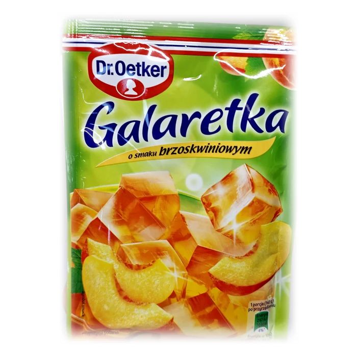 Dr. Oetker Galaretka o smaku brzoskwiniowym — gelatina alla pesca