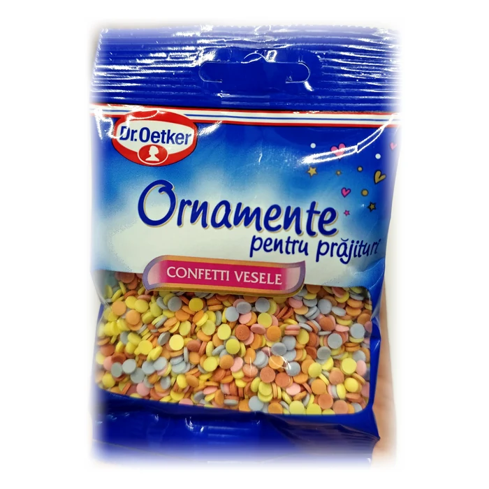 Dr. Oetker Ornamente pentru prăjituri «Confetti vesele» — confettini colorati