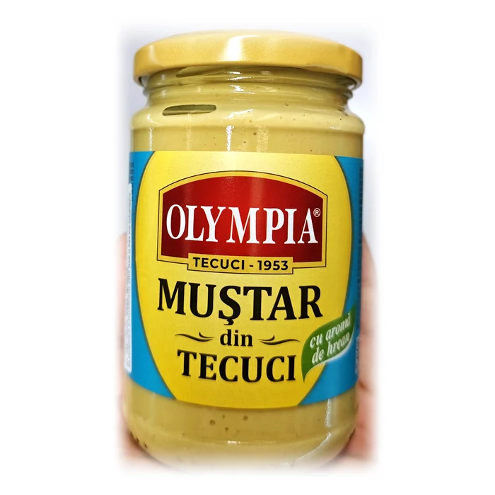 Olympia Muștar din Tecuci cu aromă de hrean — senape di Tecuci al rafano