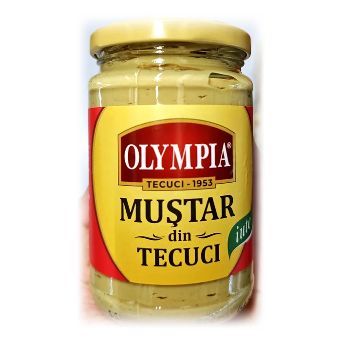 Olympia Muștar din Tecuci iute — senape di Tecuci, piccante