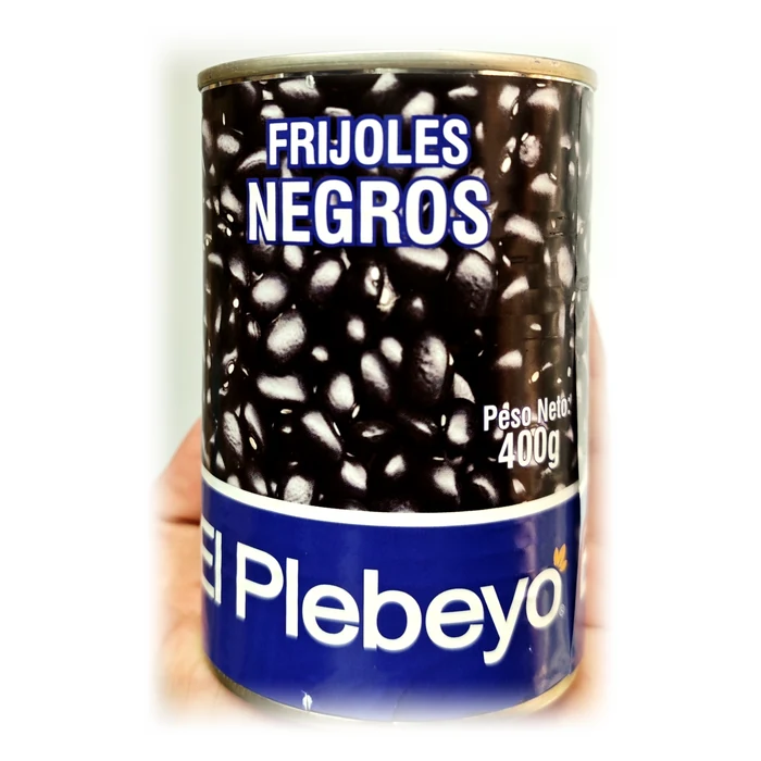 El Plebeyo Frijoles negros — fagioli neri lessati