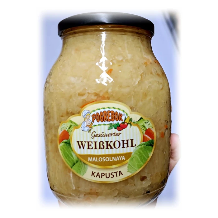 Pogrebok Gesäuerter Weißkohl «Malosolnaya» — crauti poco salati