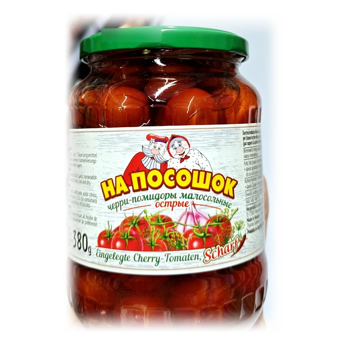 На Посошок Черри-помидоры малосольные острые — pomodorini ciliegia piccanti in salamoia