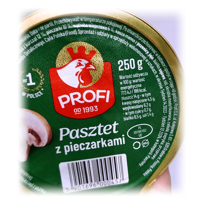 Profi Pasztet z pieczarkami — paté polacco con champignon