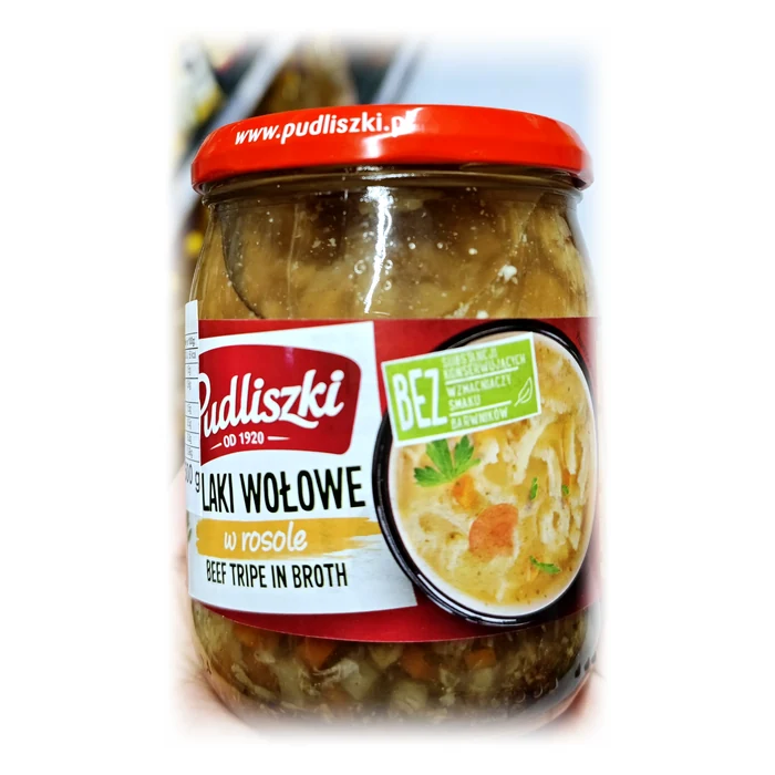 Pudliszki Flaki wołowe w rosole — trippa di manzo in brodo