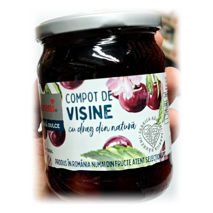 Raureni Compot de vișine fără zahăr — amarene sciroppate