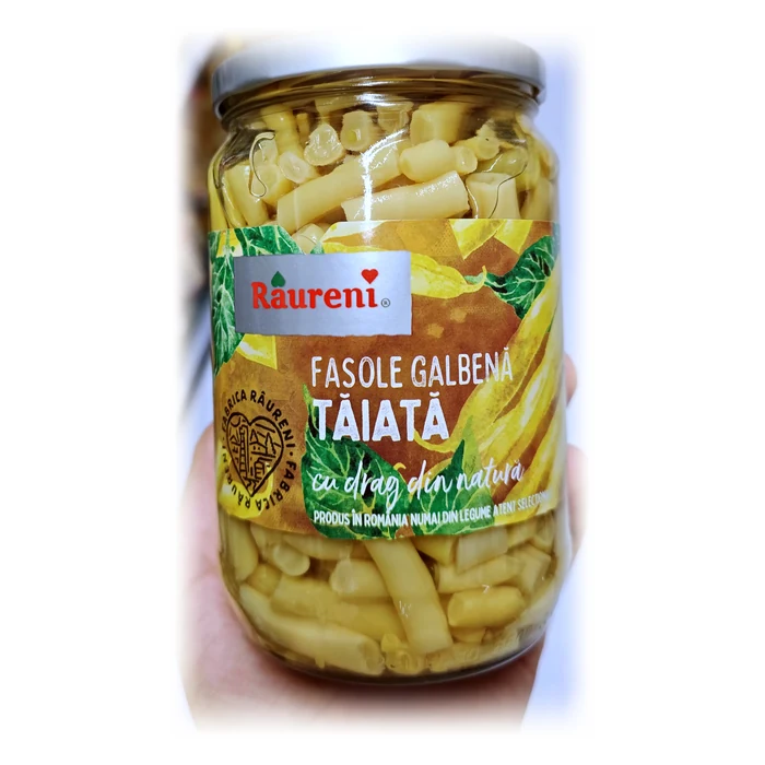 Raureni Fasole galbenă tăiată — fagiolini gialli a pezzetti in salamoia
