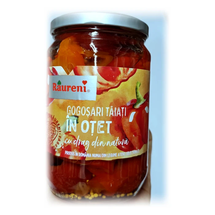 Raureni Gogoșari tăiați în oțet — peperoni gogoșari a fette in aceto