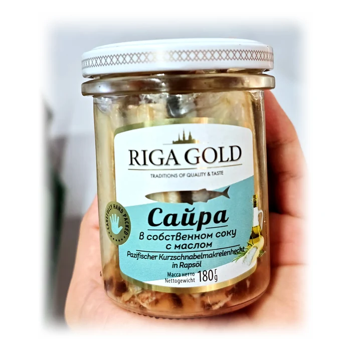 Riga Gold Сайра в собственном соку с маслом — costardella del Pacifico al naturale con olio