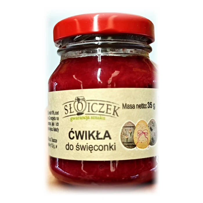 Słoiczek Ćwikła do święconki — barbabietola grattugiata con rafano