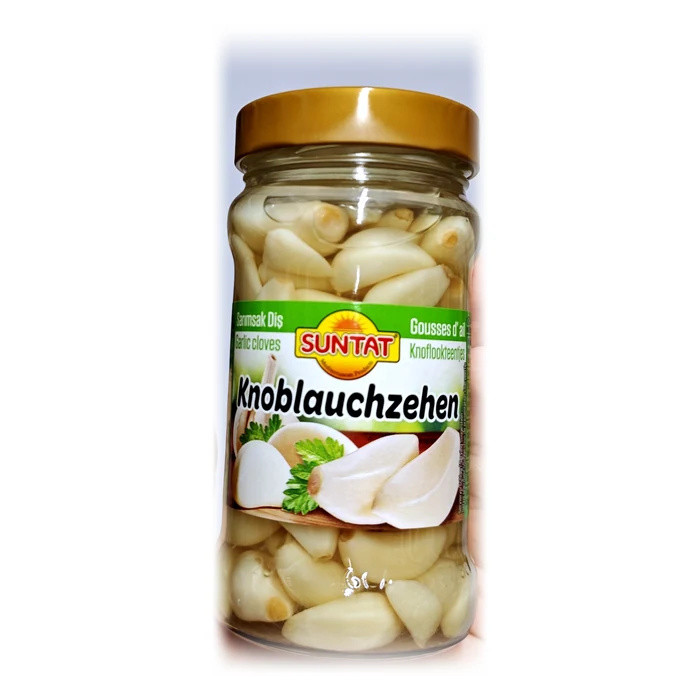 Suntat Knoblauchzehen — spicchi d'aglio in salamoia