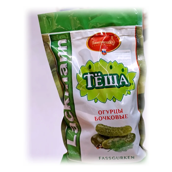 Тёща Огурцы бочковые / Fassgurken — cetrioli fermentati stile botte, in busta