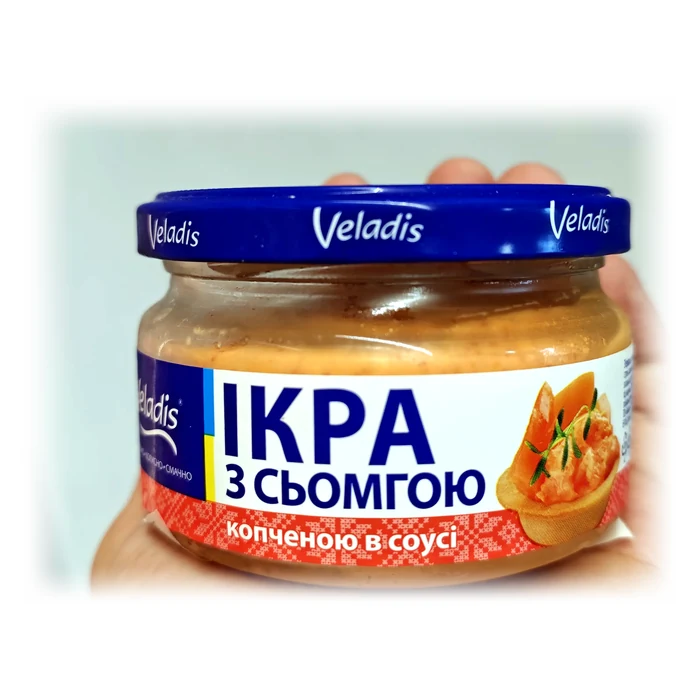 Veladis Ікра з сьомгою копченою в соусі — crema di uova di aringa con salmone affumicato