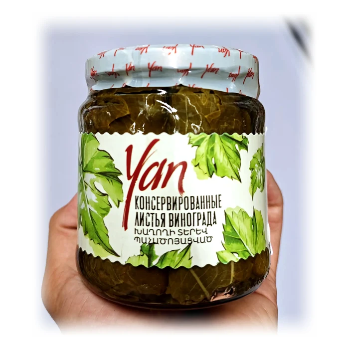 Yan Консервированные листья винограда — foglie di vite armene in salamoia