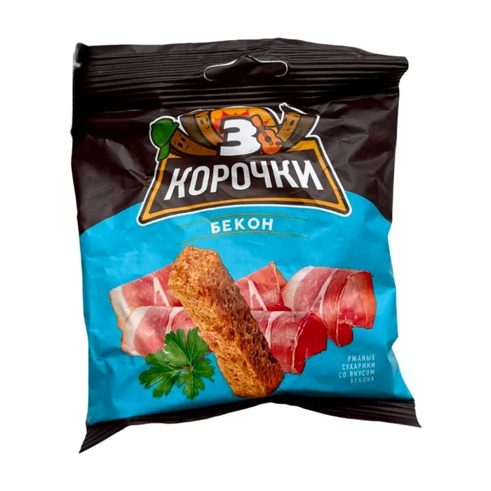 3 Korochki Crostini di segale gusto bacon