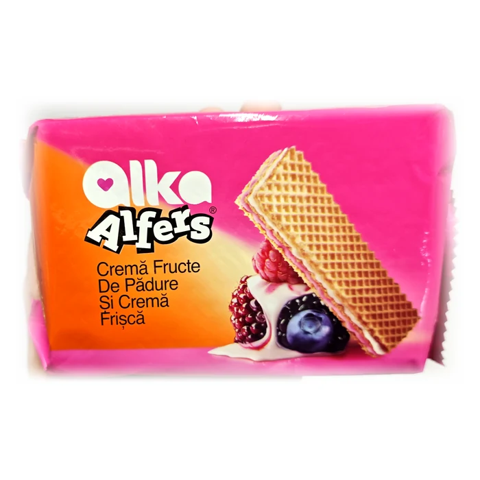Alka Alfers — wafer crema ai frutti di bosco e panna