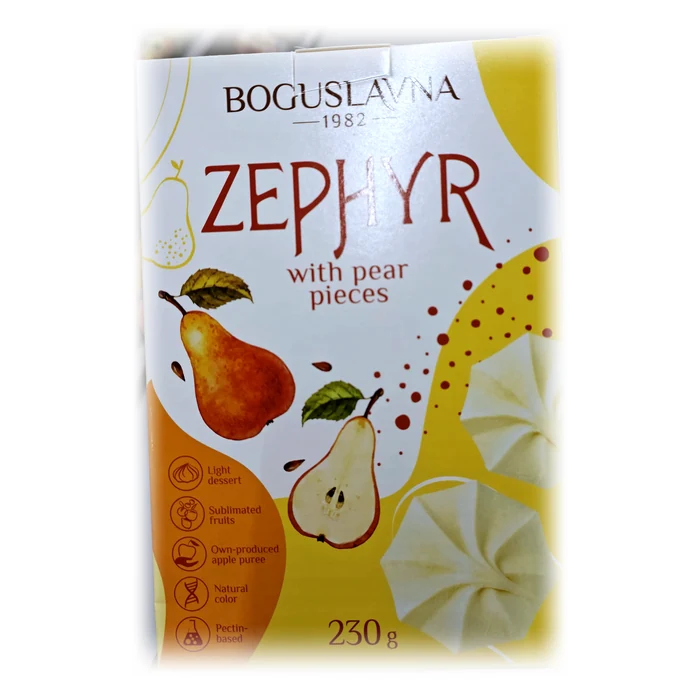 Boguslavna Zephyr con pezzi di pera
