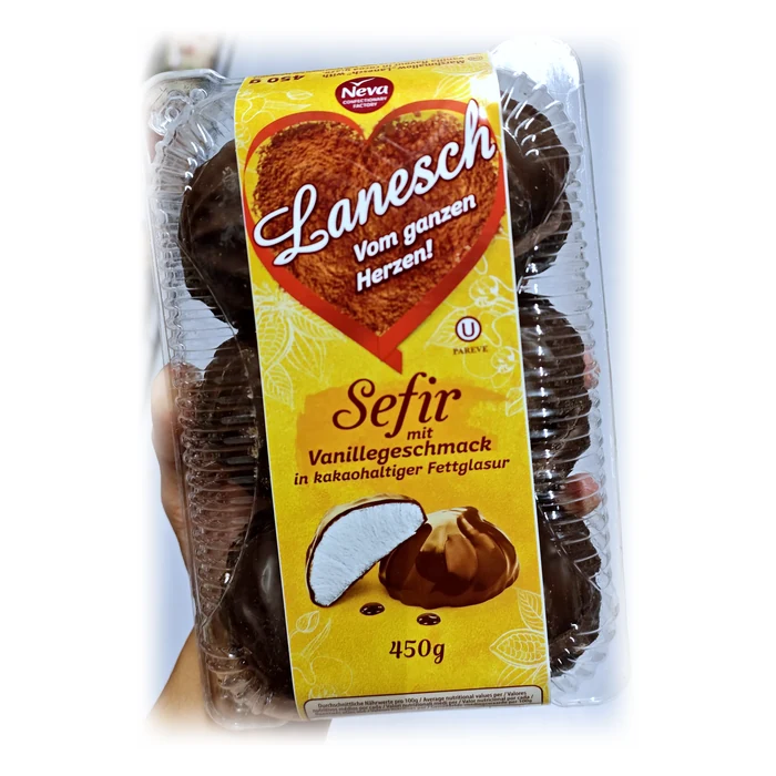 Lanesch Sefir alla vaniglia ricoperto di glassa al cacao