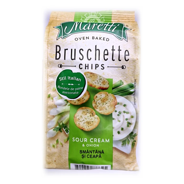 Màretti Bruschette Chips panna acida e cipolla