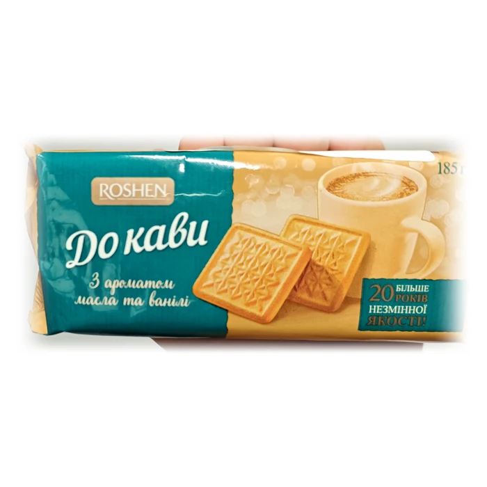 Roshen Do kavy — biscotti al burro e vaniglia
