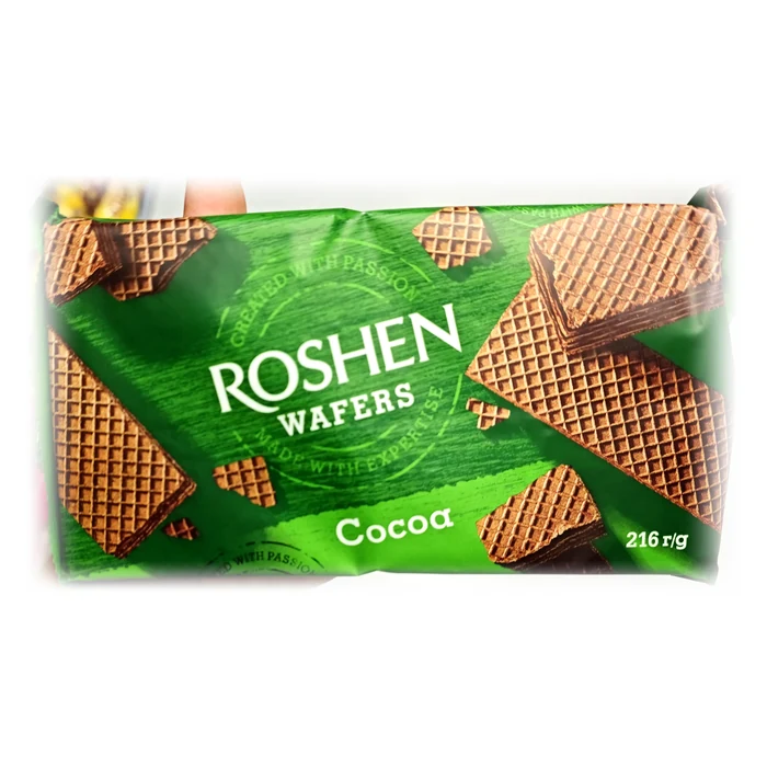 Roshen Wafers Cocoa — wafer alla crema di cacao