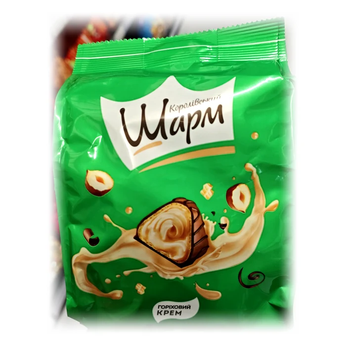 Korolivskyi Šarm Caramelle di wafer con crema alla nocciola