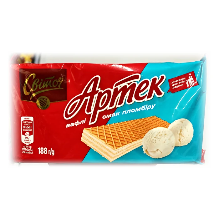 Svitoč Artek gusto plombir — wafer alla crema di gelato