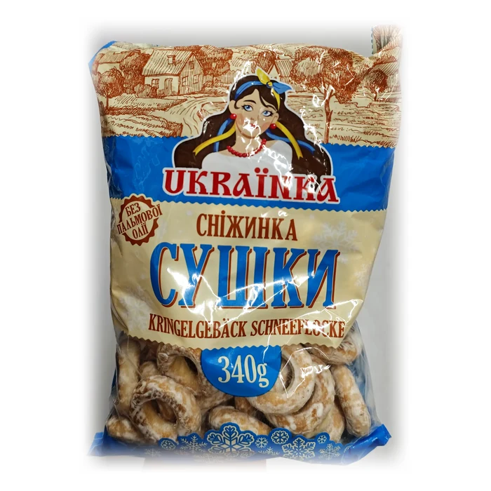 Ukraïnka Sushki Sniživka — anelli croccanti zuccherati