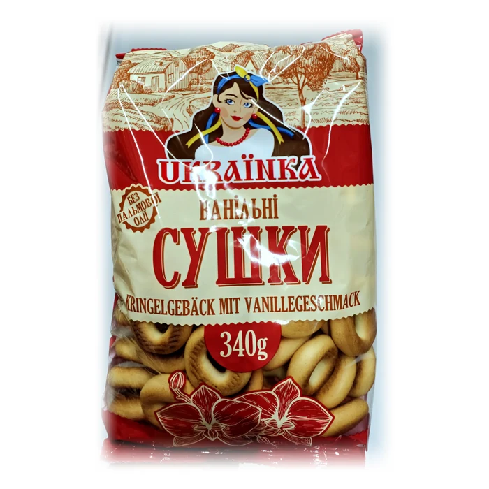 Ukraïnka Sushki vanil'ni — anelli croccanti alla vaniglia